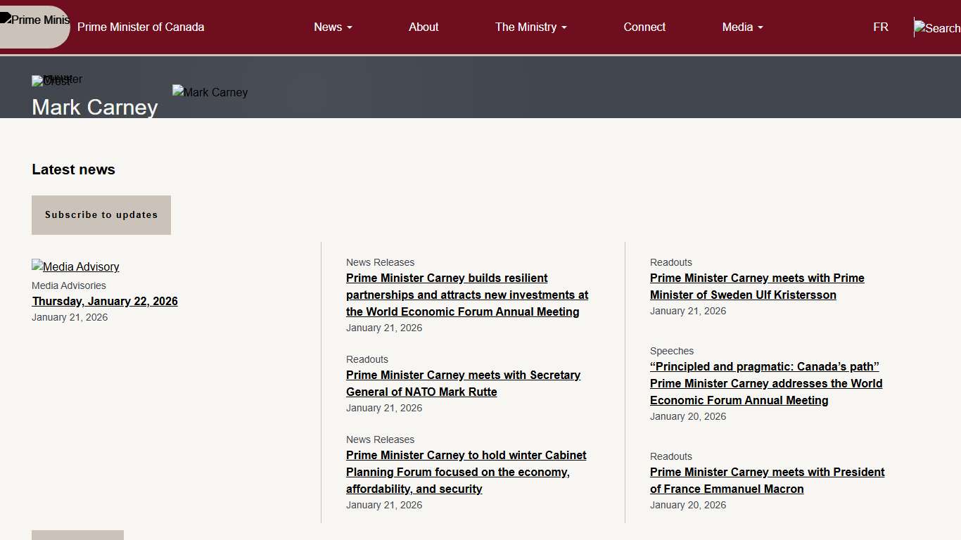 Mark Carney - Prime Minister of Canada Prime Minister of Canada